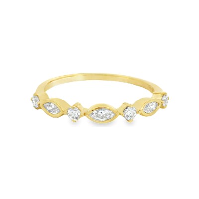 Bague en or jaune et diamants