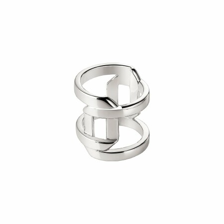 Bague Christofle Pliage Grand modèle en argent, taille 53