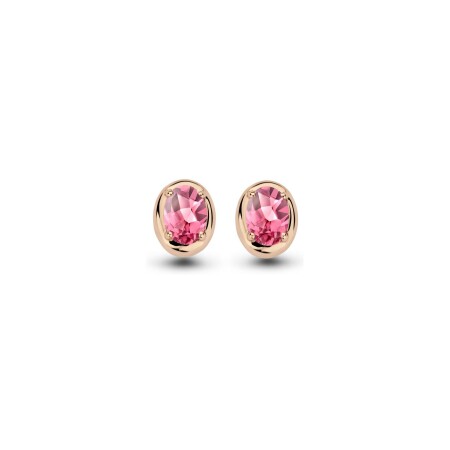 Boucles d'oreilles One More Etna en or rose et tourmalines