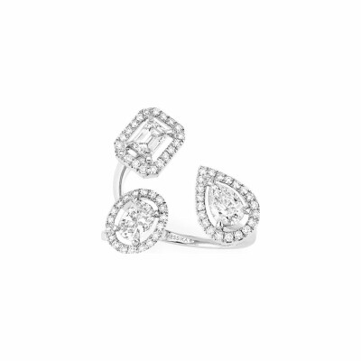 Bague Messika Trilogy en or blanc et diamants