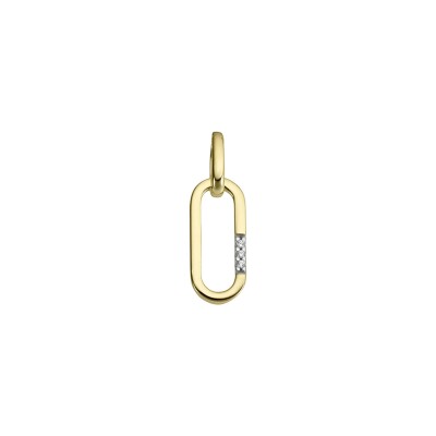 Pendentif avec motif en or jaune, or blanc et diamants
