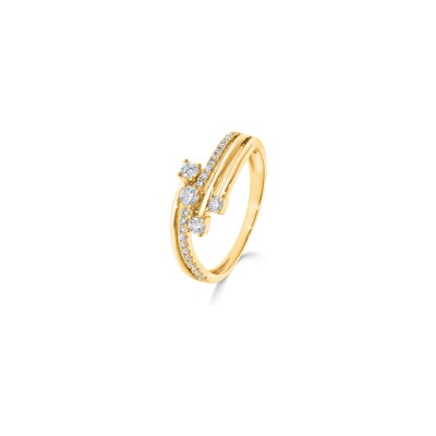 Bague en or jaune et diamant