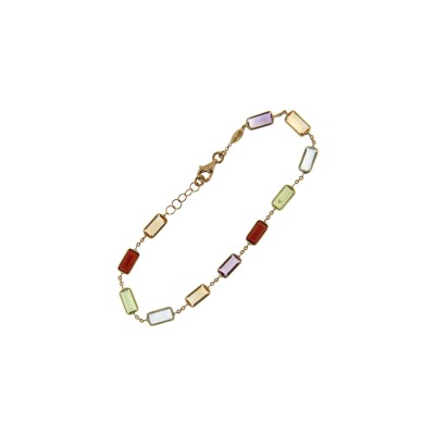 Bracelet en or jaune et améthyste