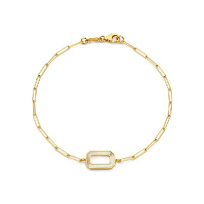 Bracelet en or jaune et nacre