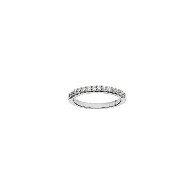 Bague en argent rhodié et oxydes de zirconium