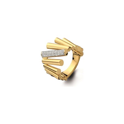 Bague en or jaune et diamant