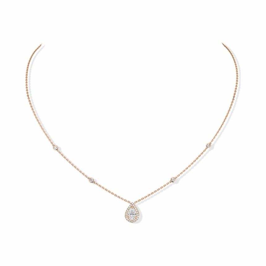 Messika Joy necklace, rose gold, diamonds