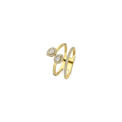 Bague en or jaune et diamant