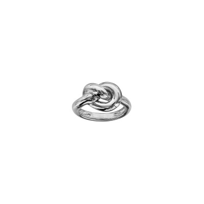 Bague en argent rhodié, taille 54