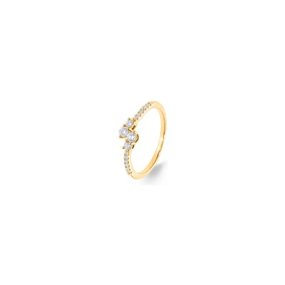 Bague en or jaune et diamant