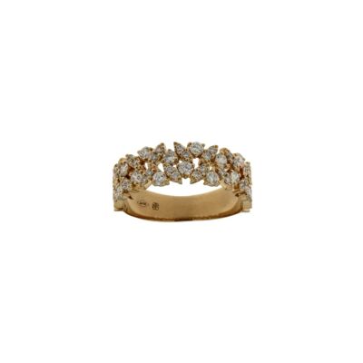 Bague en or jaune et diamant