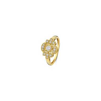 Bague en or jaune et diamant