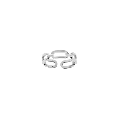 Bague réglable en argent rhodié
