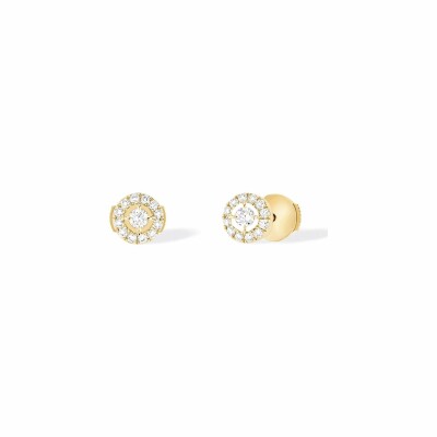 Boucles d'oreilles Messika Joy en or jaune et diamants 2x0.03ct