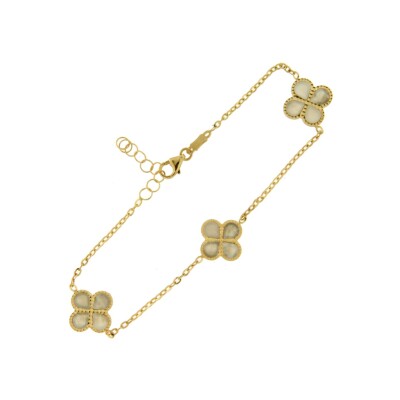 Bracelet en or jaune et nacre