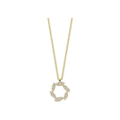 Collier avec motif en or jaune et diamants