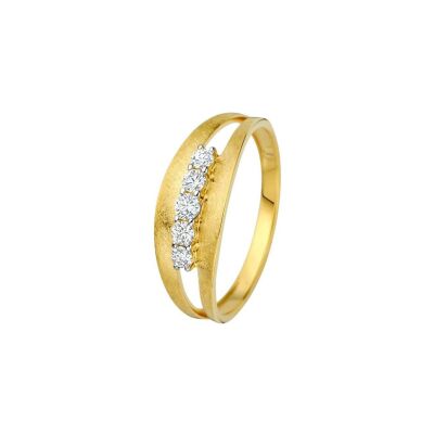 Bague en or jaune, or blanc et diamant