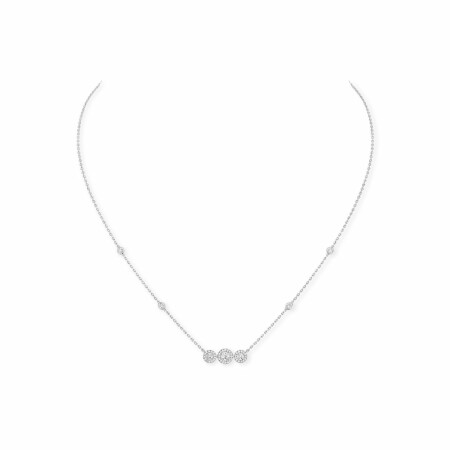 Messika Joy Trilogy necklace, white gold, diamonds