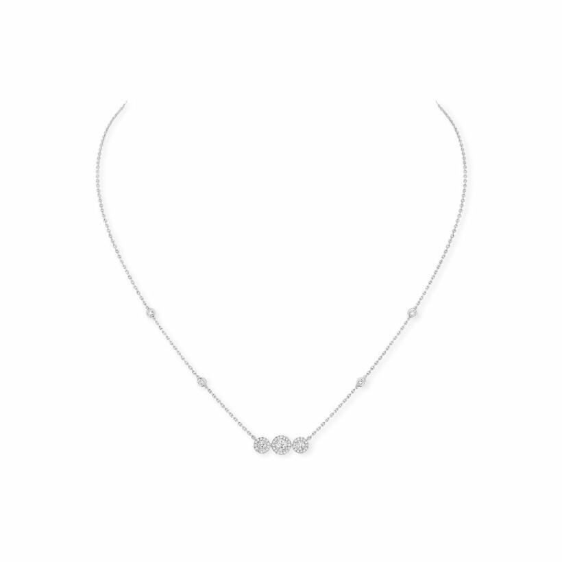 Messika Joy Trilogy necklace, white gold, diamonds
