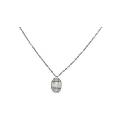 Collier en or blanc et diamant