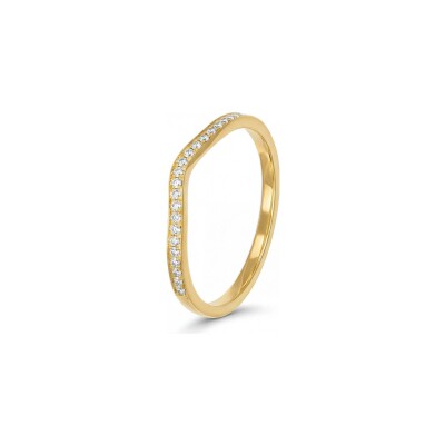 Bague avec motif en or jaune et diamants