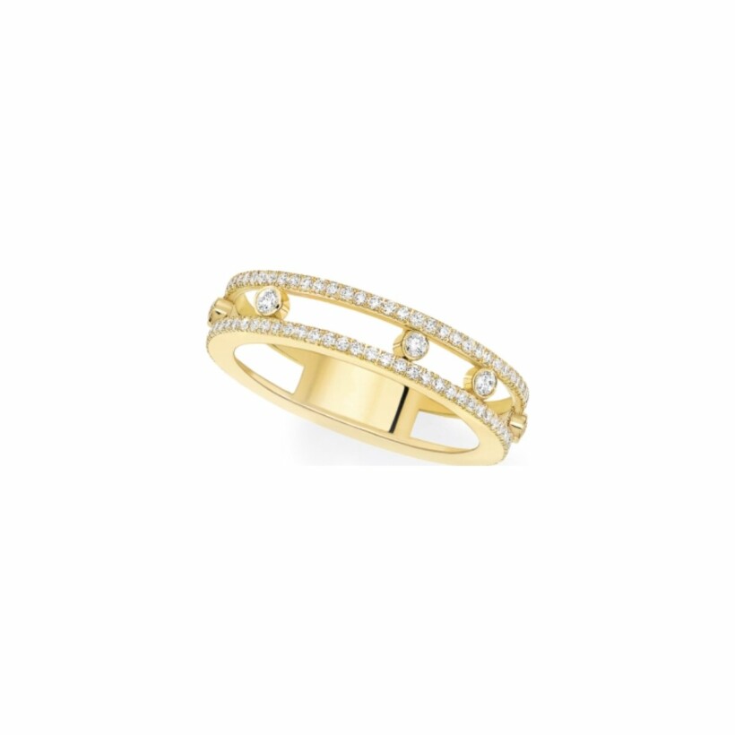 Messika Move Romane wedding ring, yellow gold and diamonds