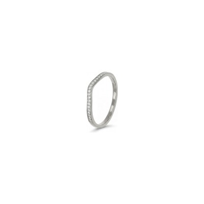 Bague en or blanc et diamant