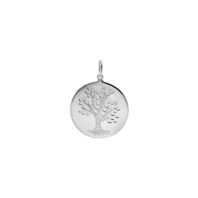 Pendentif Arbre De Vie 20mm en argent rhodié