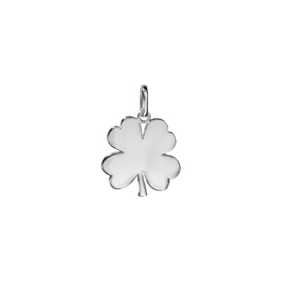 Pendentif Trèfle 4 Feuilles en argent rhodié
