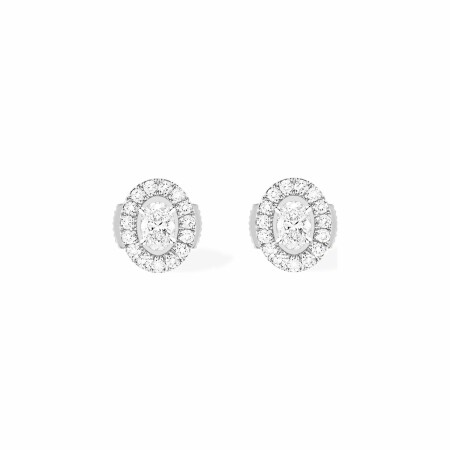 Boucles d'oreilles Messika Glam'Azone en or blanc et diamants