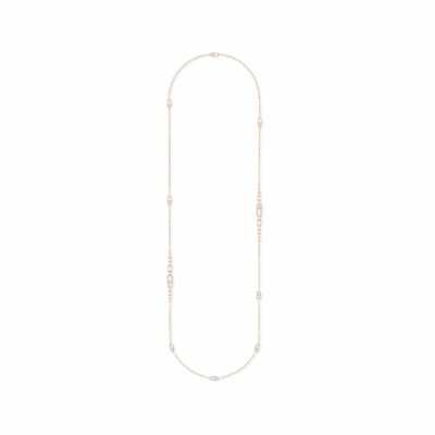 Messika Move Uno long necklace, rose gold, diamonds