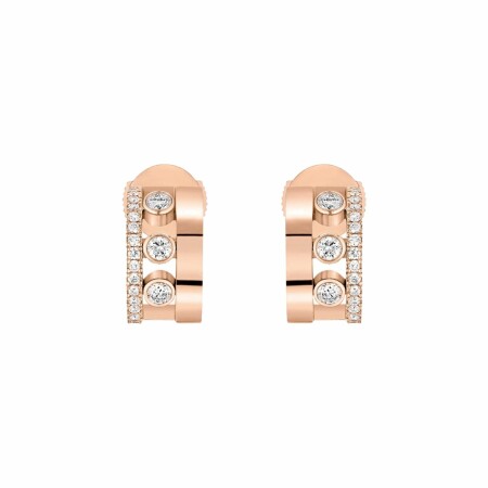 Messika Move Romane earrings, rose gold, diamonds