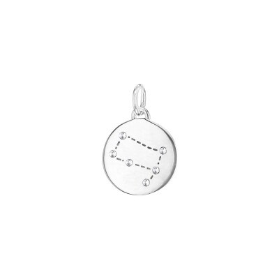 Pendentif Constellation Gémeaux en argent rhodié et oxydes de zirconium