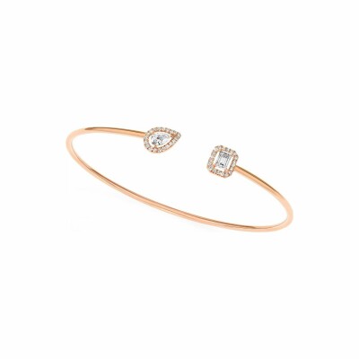 Bracelet Messika My Twin Toi & Moi en or rose et diamants 2x0.15ct