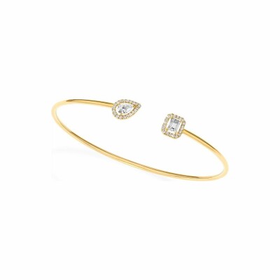 Bracelet bangle Messika Toi & Moi en or jaune et diamants