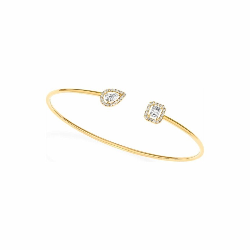 Messika Toi & Moi bangle bracelet, yellow gold, diamonds