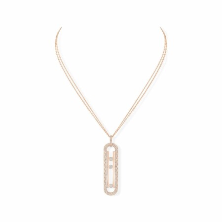 Collier sautoir Messika Move 10th en or rose et diamants