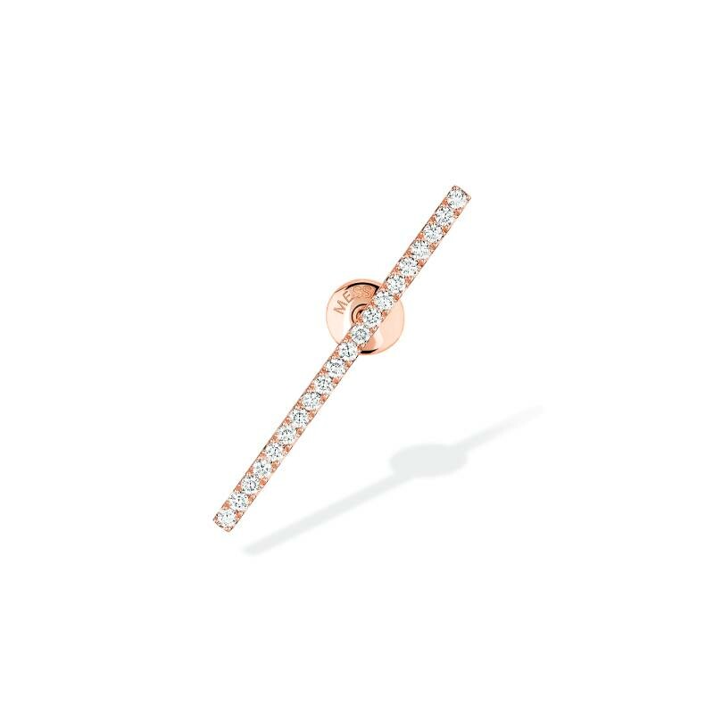 Messika Gatsby mono earring, pink gold and diamonds