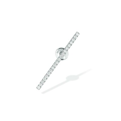 Mono boucle d'oreille Messika Gatsby en or blanc et diamants