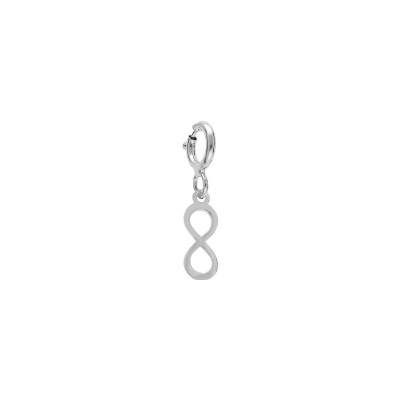 Charm Infini en argent rhodié