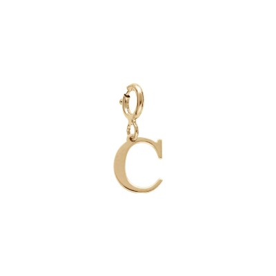 Charm initiale C en argent doré