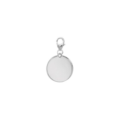 Charm's argent rond à graver