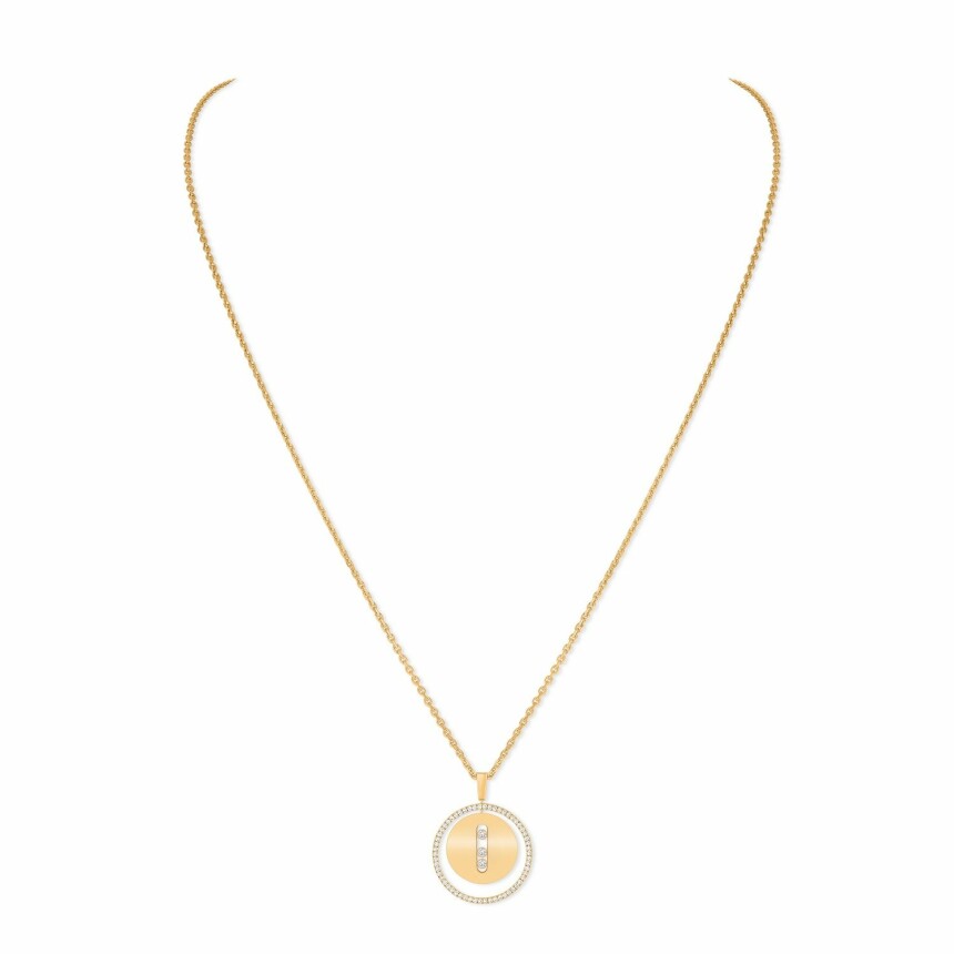 Messika Lucky Move M necklace, yellow gold, diamonds