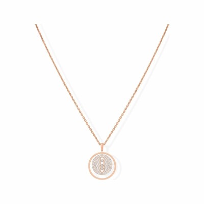 Collier Messika Lucky Move MM pavé en or rose et diamants