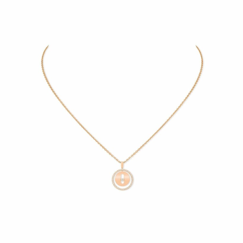 Messika Lucky Move PM necklace, rose gold, diamonds
