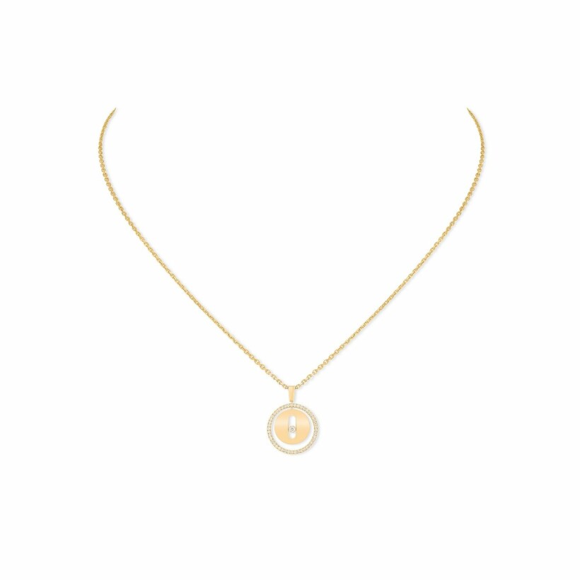 Messika Lucky Move PM necklace, yellow gold, diamonds