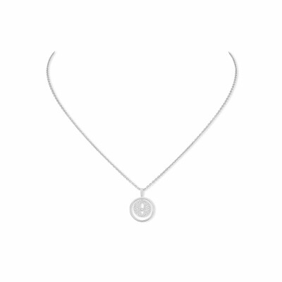 Collier Messika Lucky Move PM pavé en or blanc et diamants