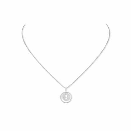 Collier Messika Lucky Move PM pavé en or blanc et diamants