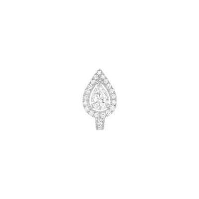 Mono boucle d'oreille clip haut Messika PS en or blanc et diamants