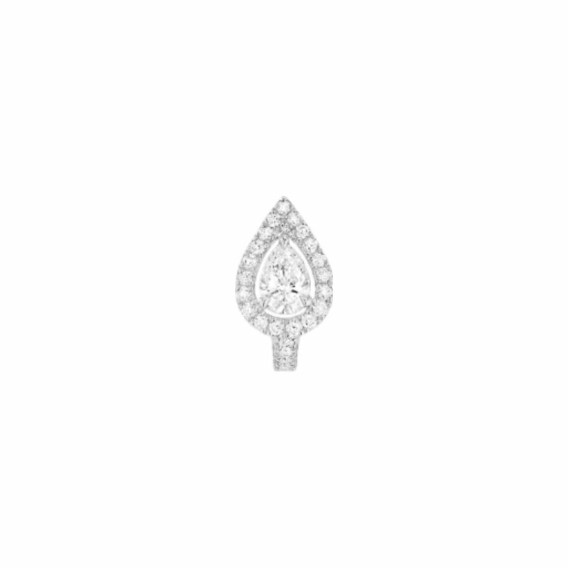 Mono boucle d'oreille clip haut Messika PS en or blanc et diamants